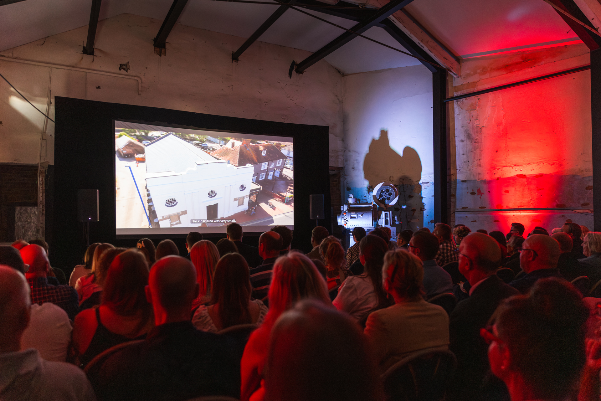 Students, parents and guests enjoy the first film screening in the Selsey Pavilion since 1974.
