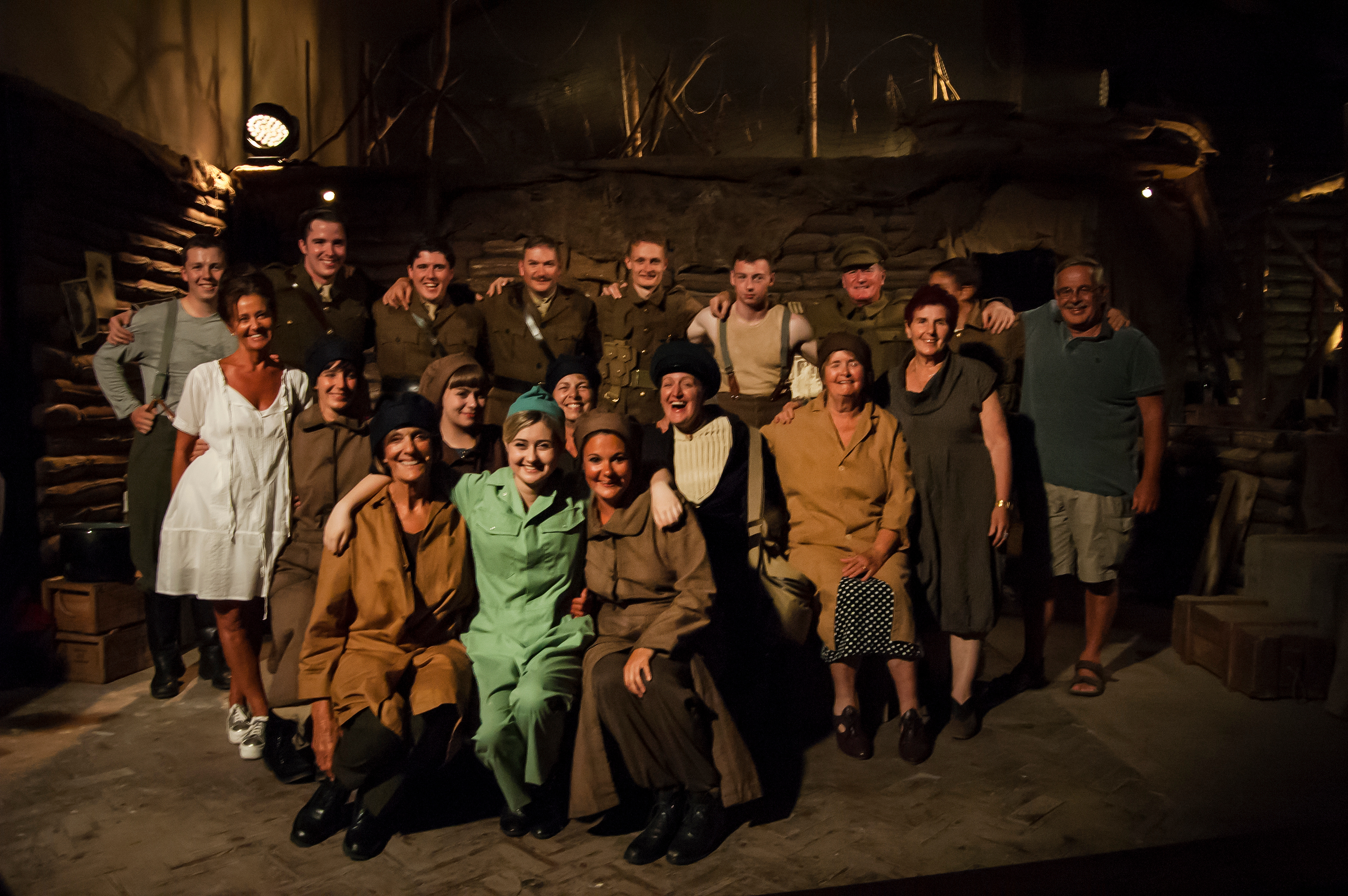 Pamela Howard, right hand side of the second row, on set of The End of the Journey in 2014.
