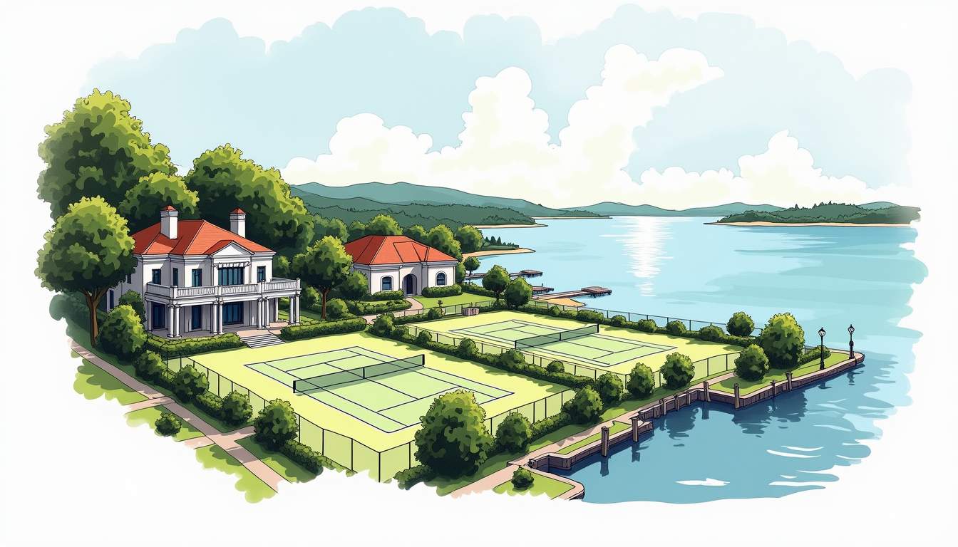 Tennis Courts and Lakefront Views: Top Waterfront Homes and Amenities