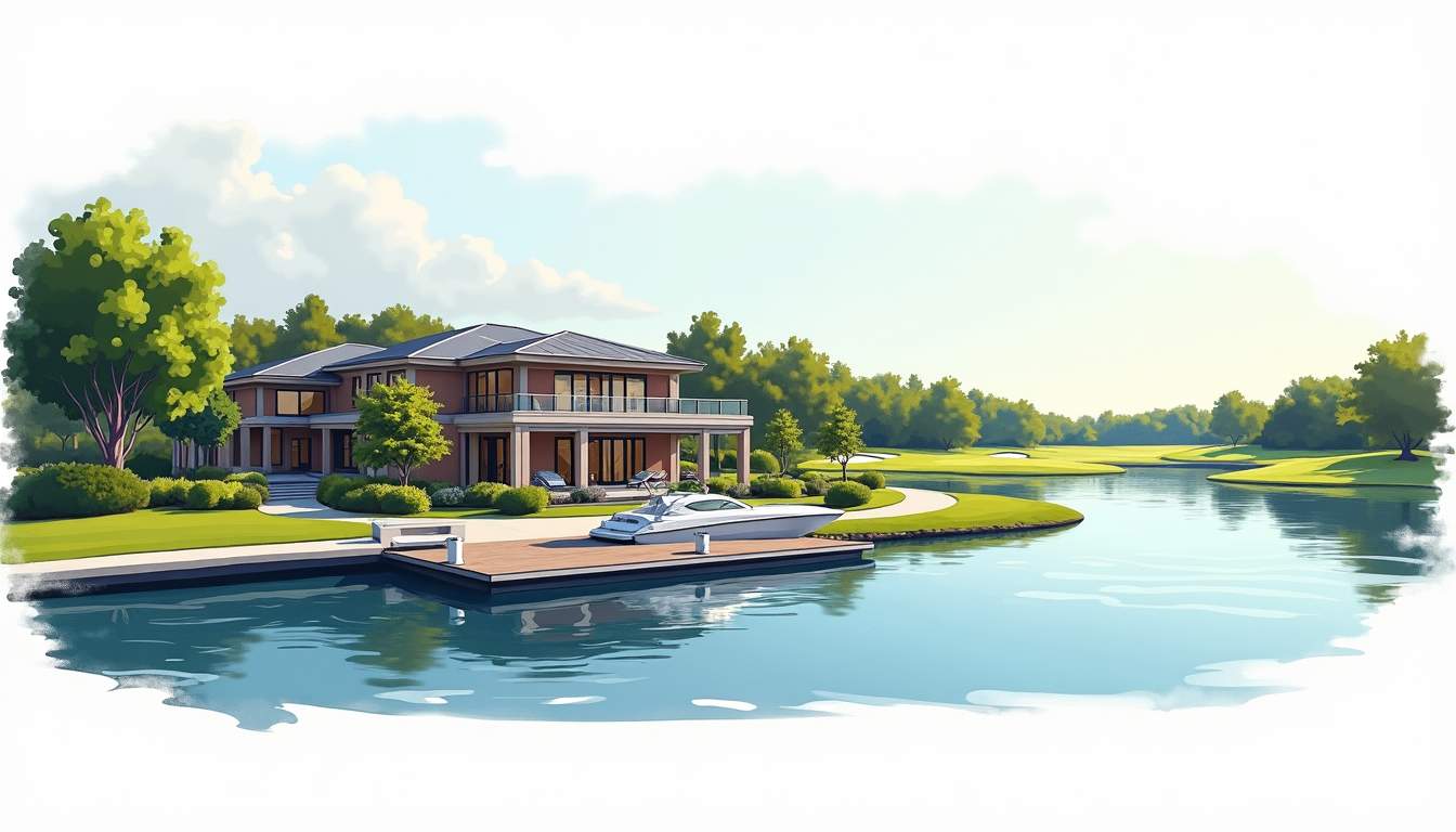 Custom Homes With Golf and Boating: Luxury Designs and Waterfront Living