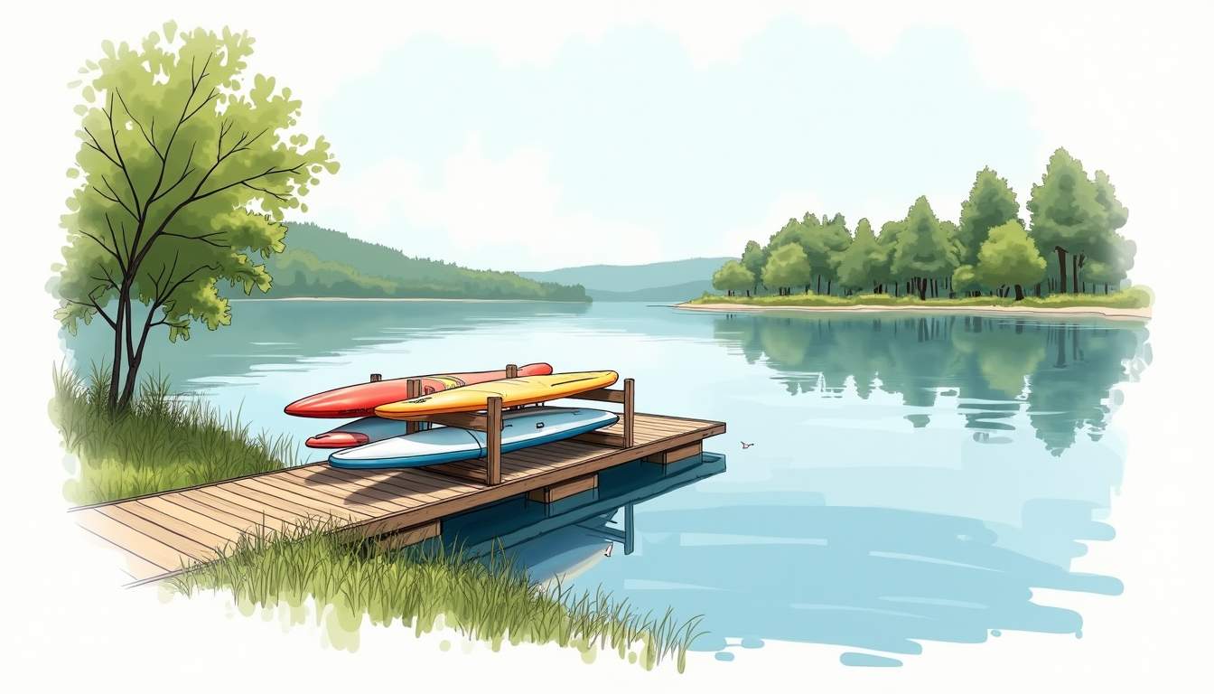 Community Dock With Paddleboard Storage: Design and Benefits