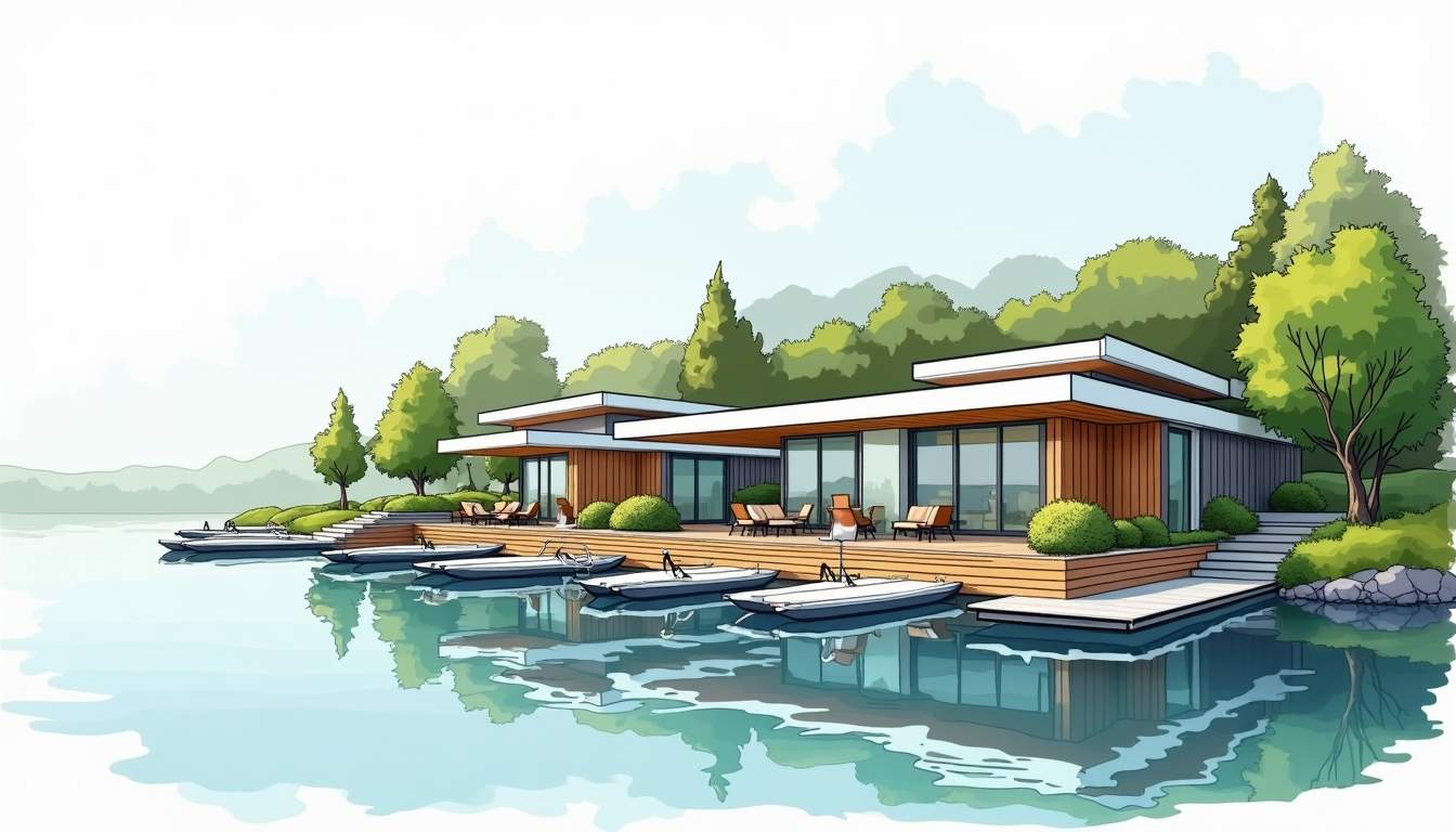 Trailfront Paddleboard Homes: Waterfront Living for Active Buyers