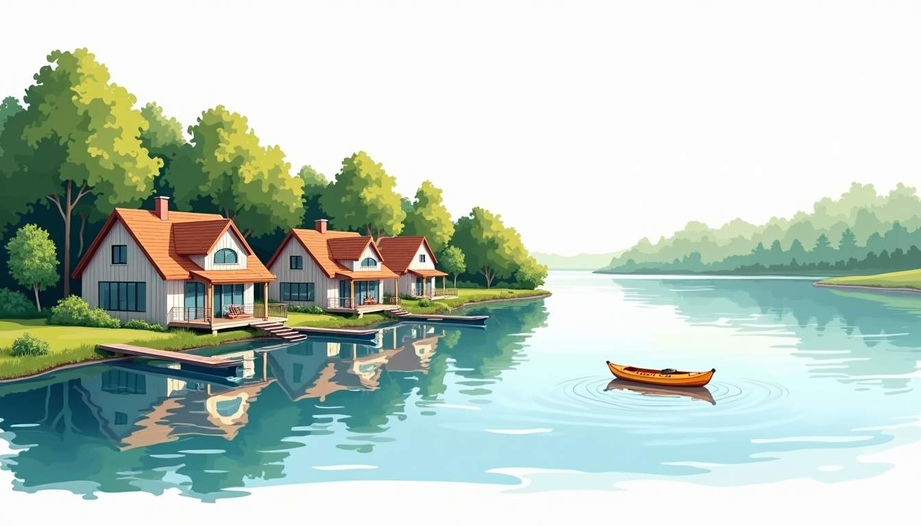 Kayaking Homes With Lake Views: Best Waterfront Properties for Paddlers