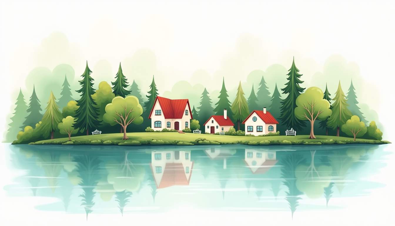 Lake Homes in Quiet Wellness Community: Serene Lakeside Living