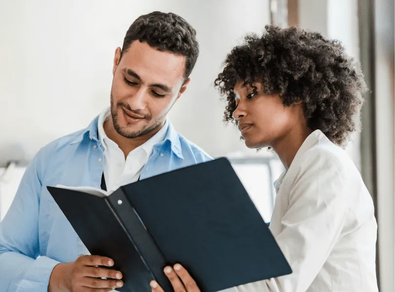 A Man and Woman Working Together