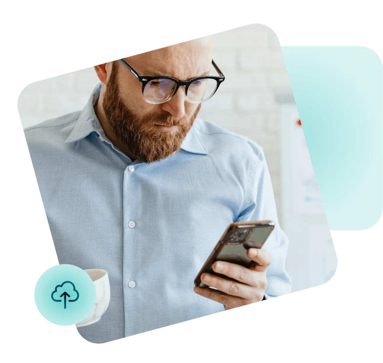 A man looking at his phone