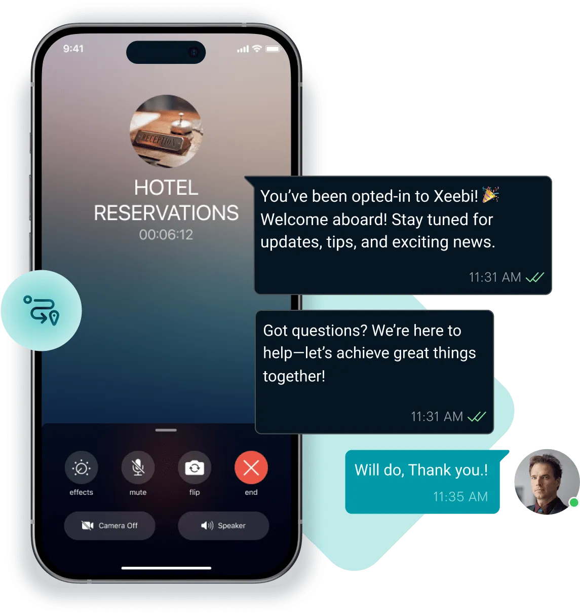 Phone receiving TFN messages from a 1-800 number
