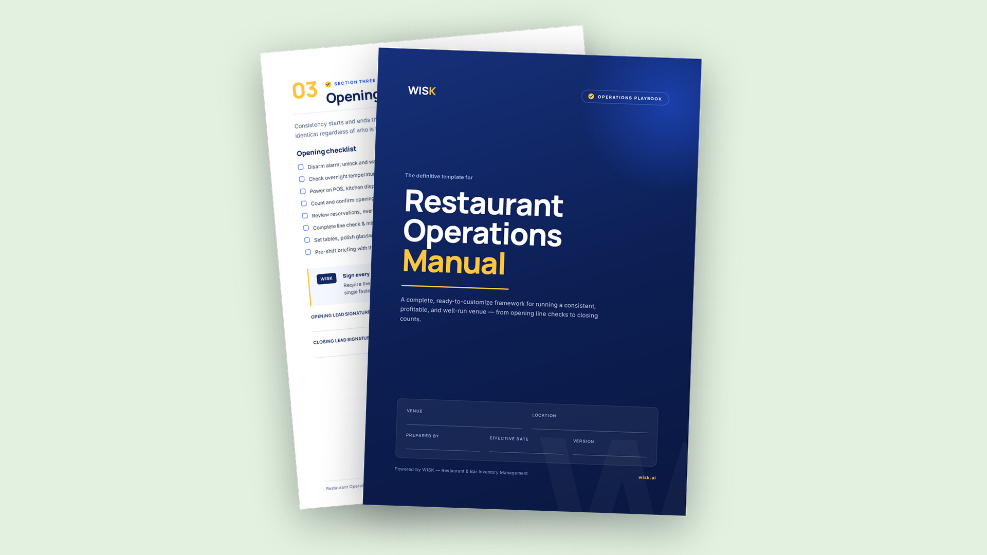 WISK Restaurant Operations Manual
