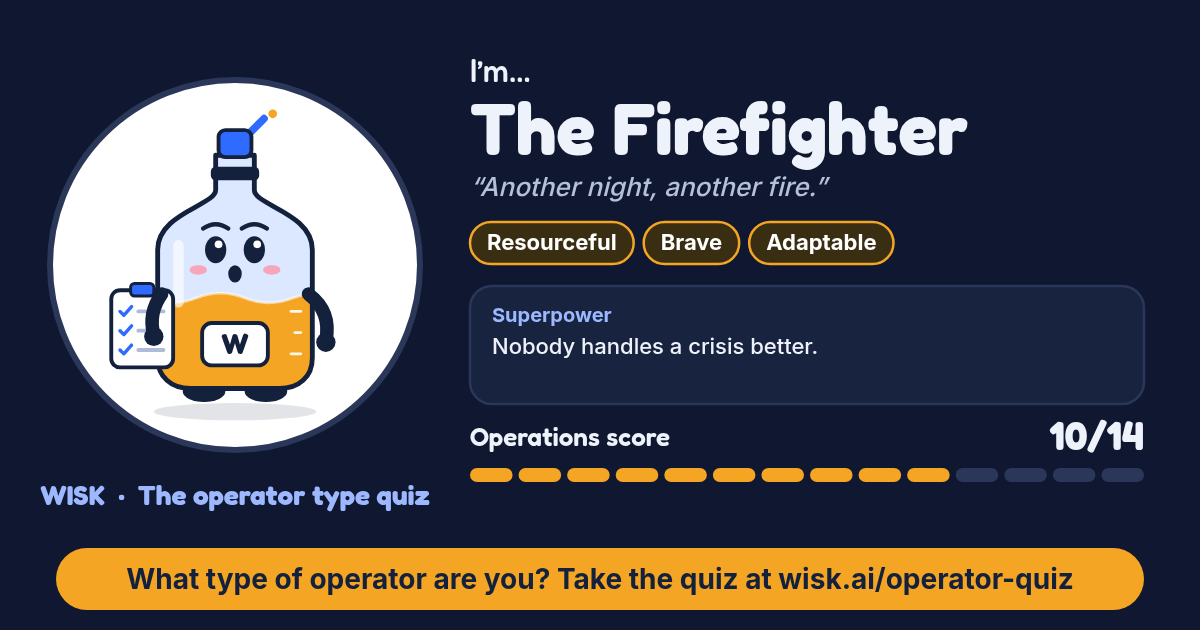 WISK operator quiz result