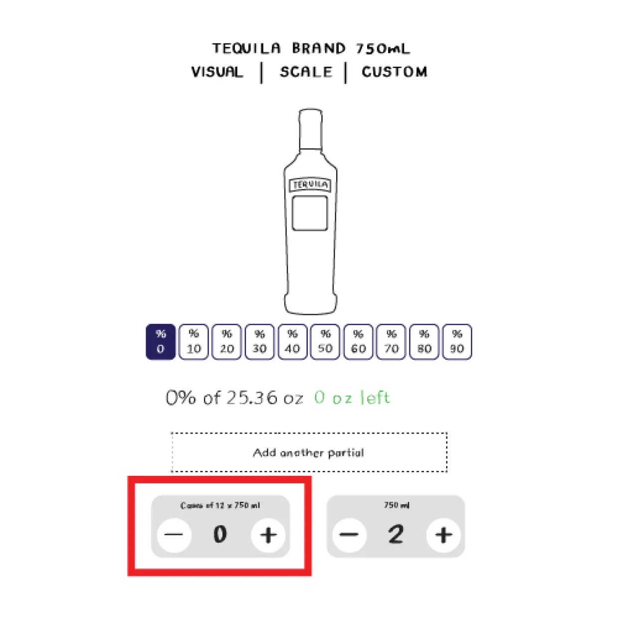 WISK inventory app full cases count