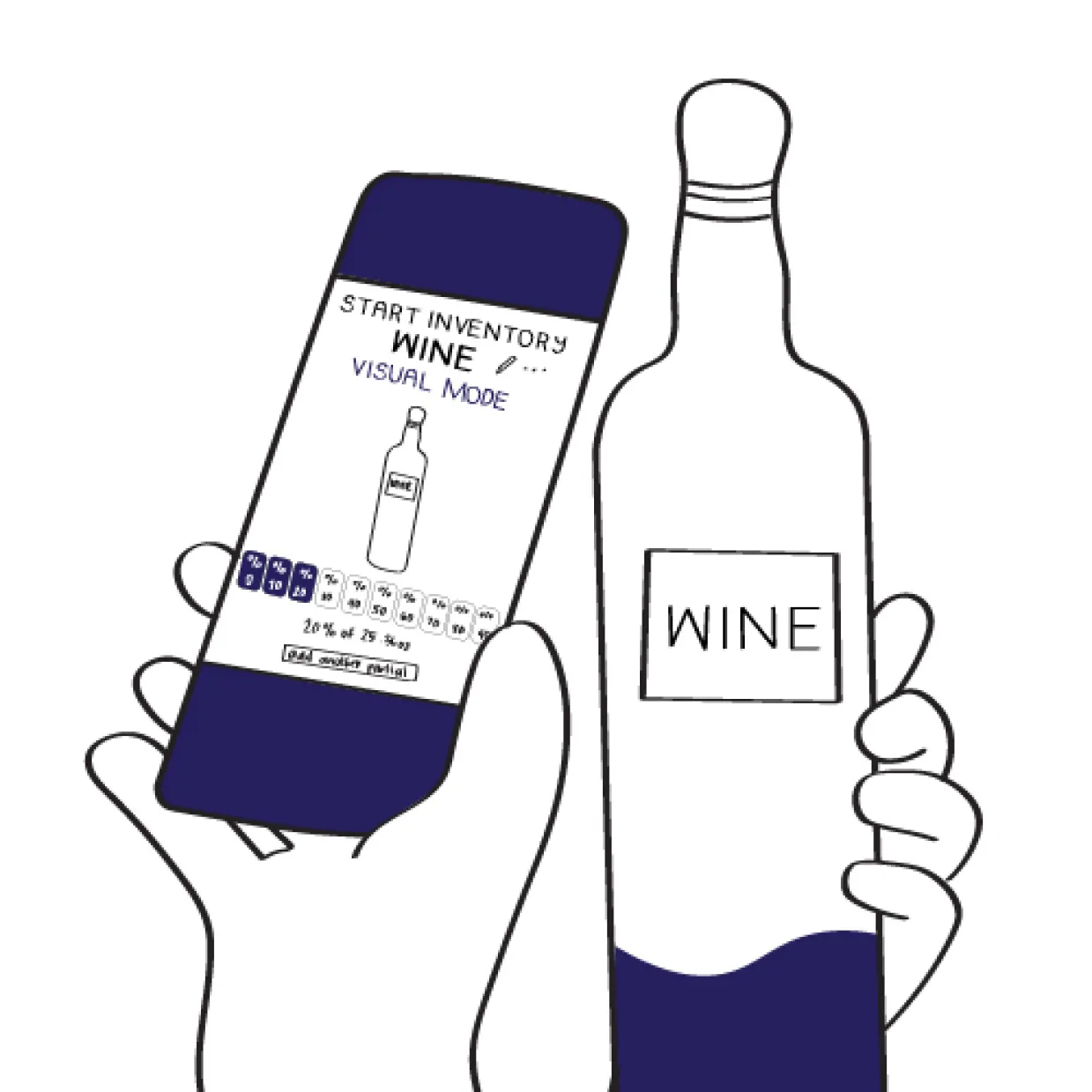 WISK inventory app Visual mode