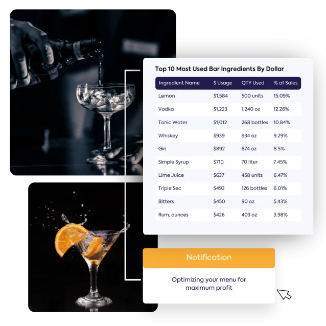 Automated Bar Ordering System Real Time overview of Sales and Inventory