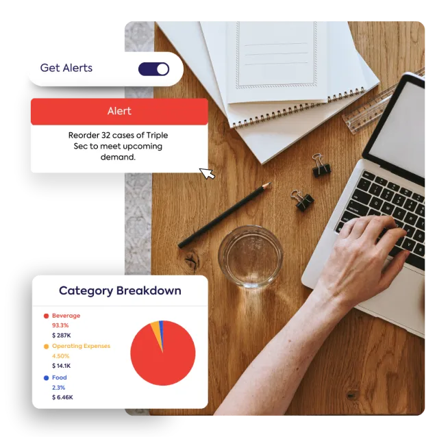 Automated Bar Ordering System Alert and Restocking