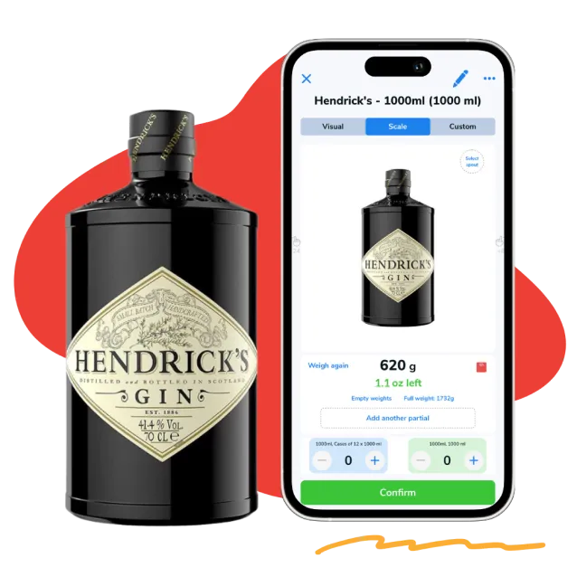 Interface de l'application WISK Bar Inventory
