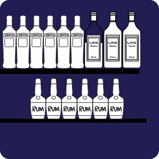 WISK Tequila: 2.5 bottles counted at the bar