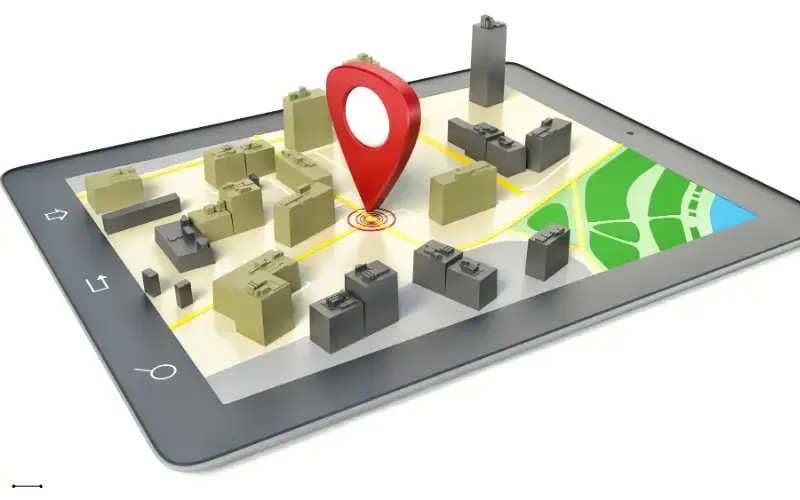 An illustration of AR being used for navigation using WebAR