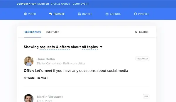 ConversationStarter AI Event Matchmaking Feature