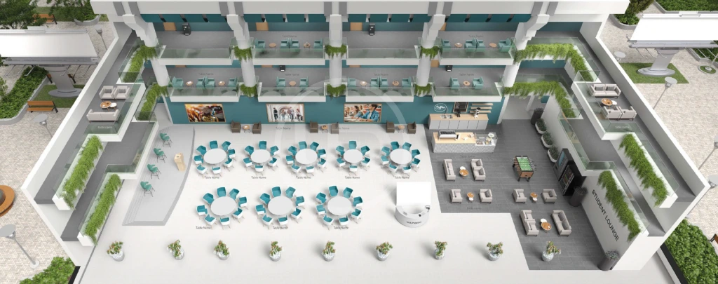 Virtual networking layout on a Remo virtual space. 