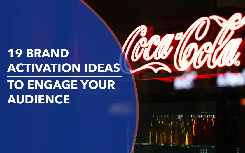 A bold Coca-Cola branded visual with illuminated signage and drinks, representing a real-world brand activation designed to capture attention and spark engagement.