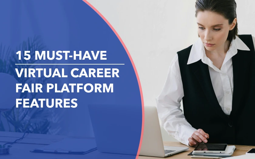 Professional recruiter working on a laptop while holding a calculator at her desk.