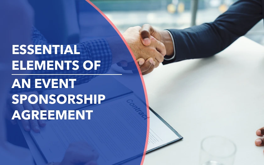 Essential elements of an event sponsorship agreement with free template banner.