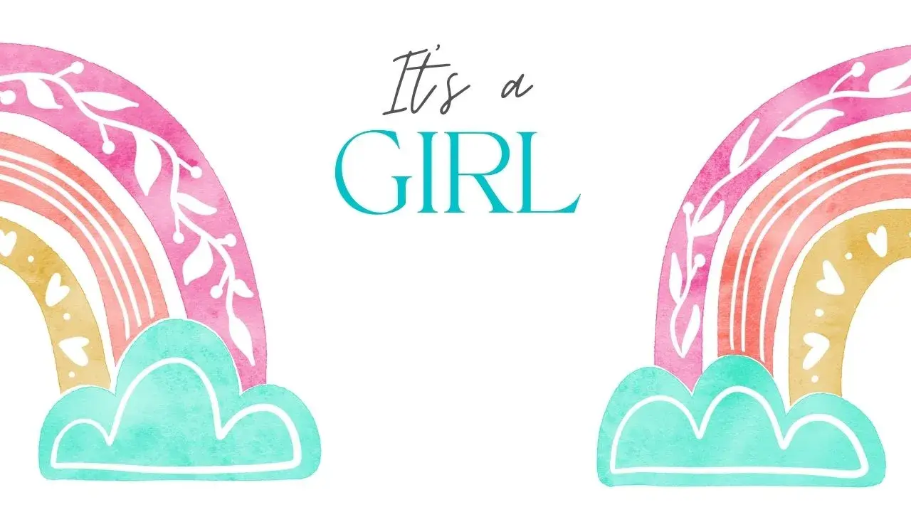 Baby Shower Virtual Background for a Girl