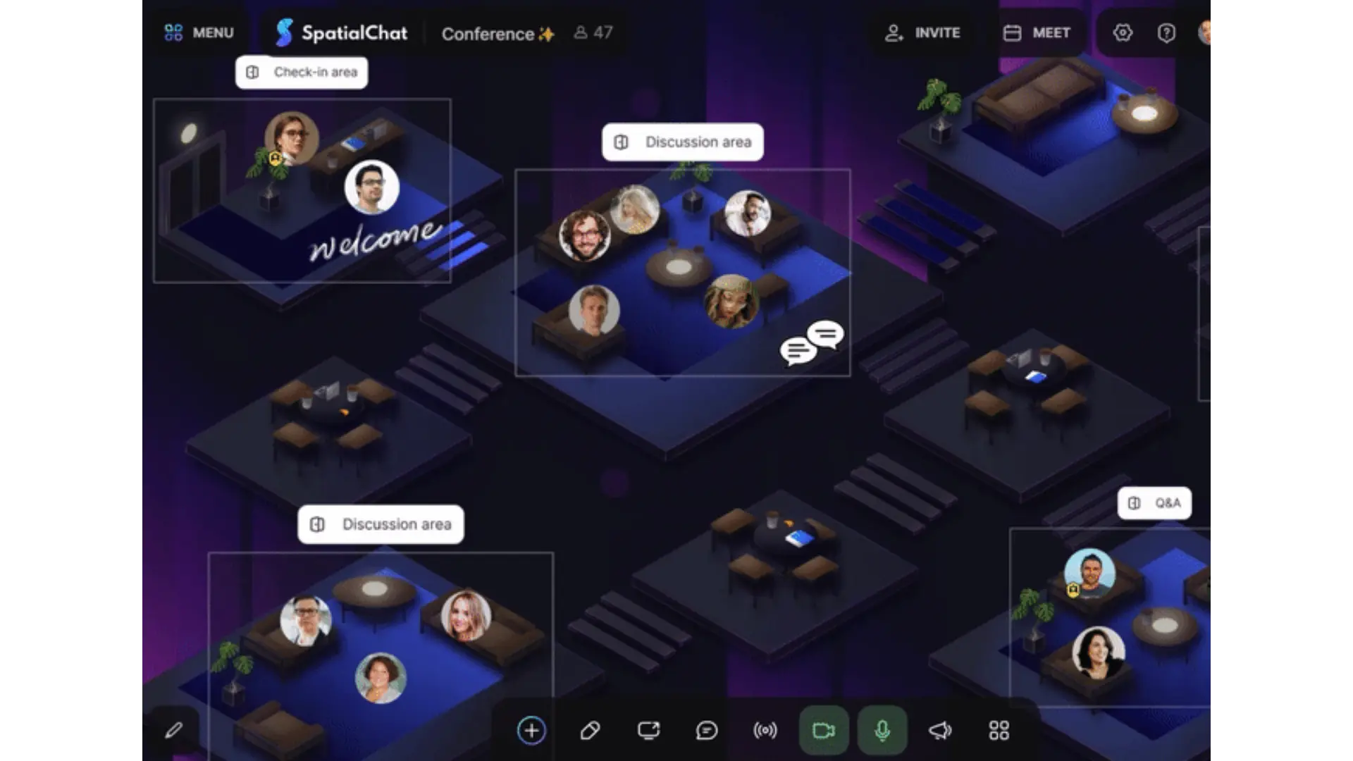 SpatialChat Online Party Platform