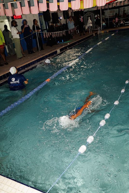 A swimmer showing her stroke