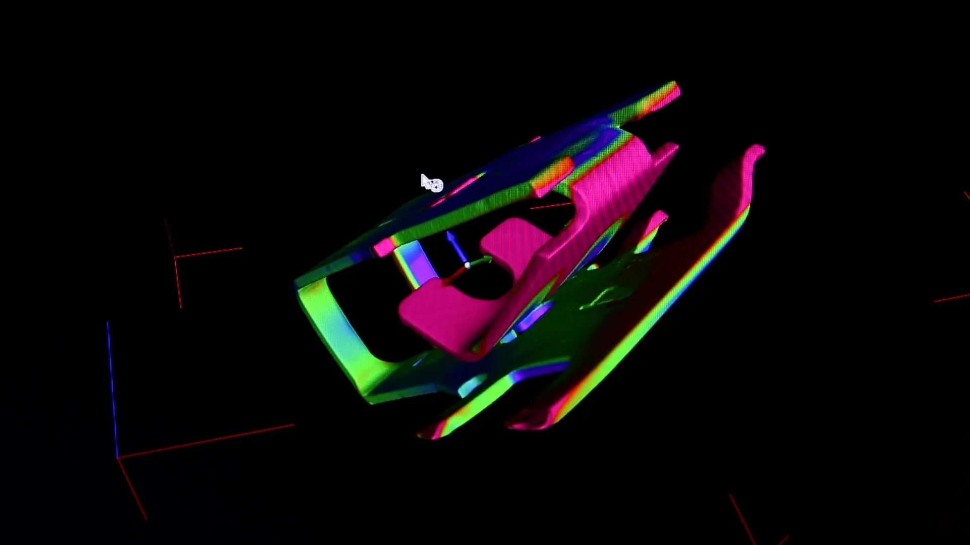 Colormap of CT scan data within VG software