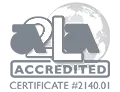 A2LA accreditation logo.