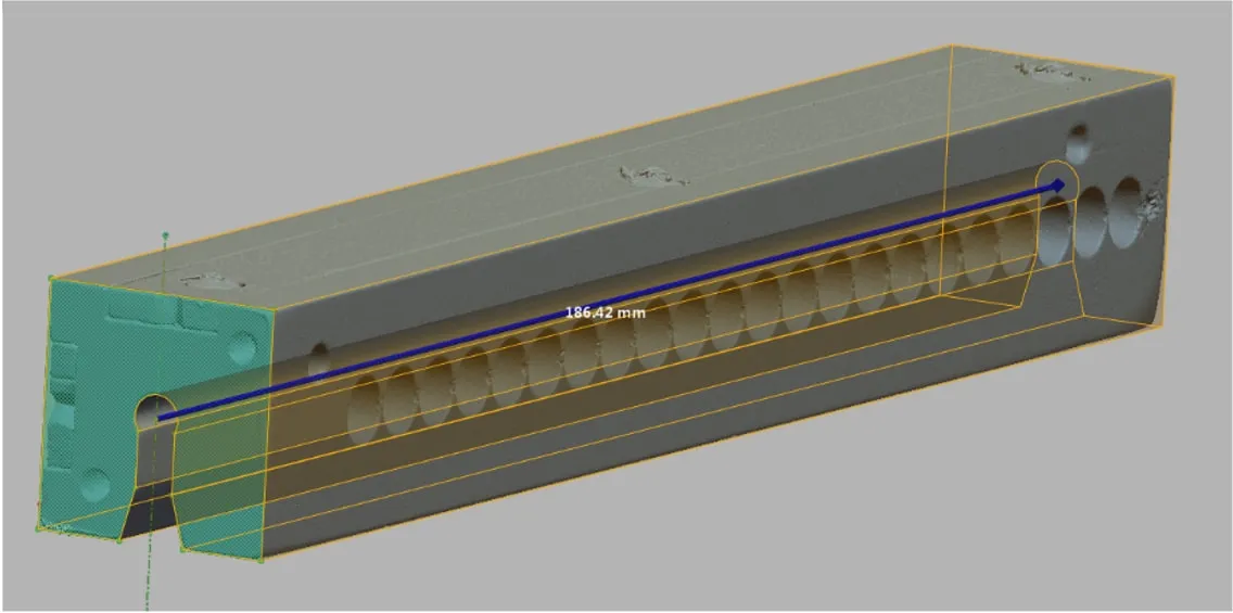 Parametric model of a manufactured part.