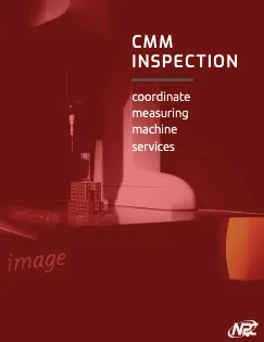 Cover of brochure showing a CMM