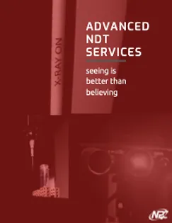 Cover of brochure showing various 3D scanning equipment