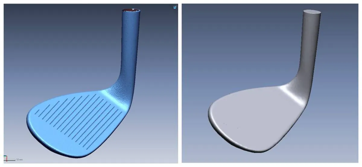 laser scanning and modeling golf clubs