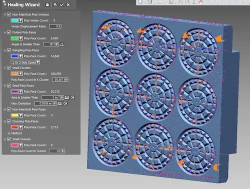 Post scan processing of 3D scan