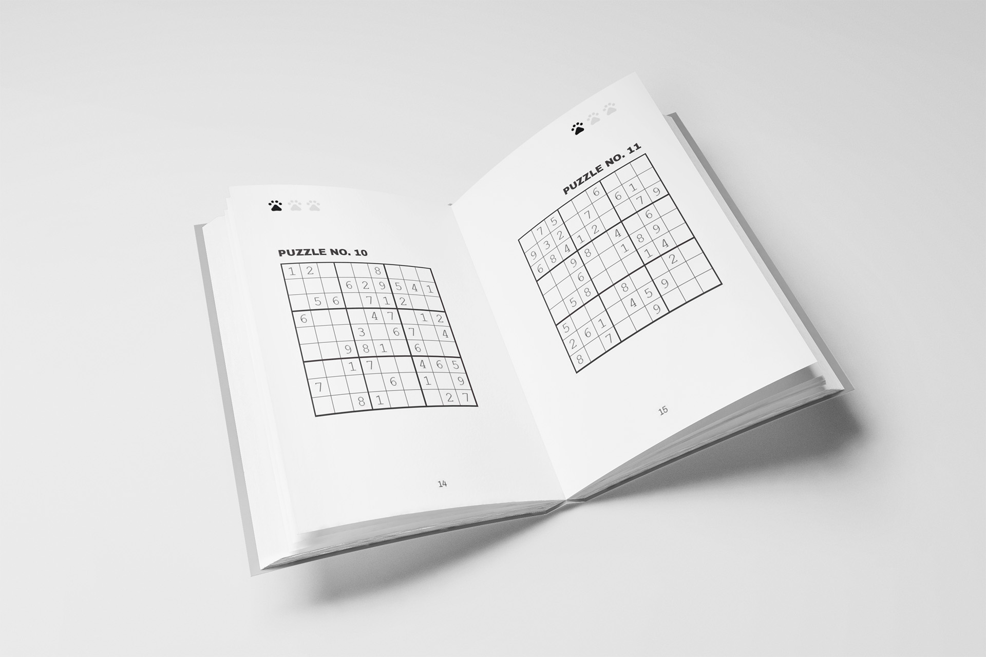 Interior view of the Sudoku book from Sudokaji Series