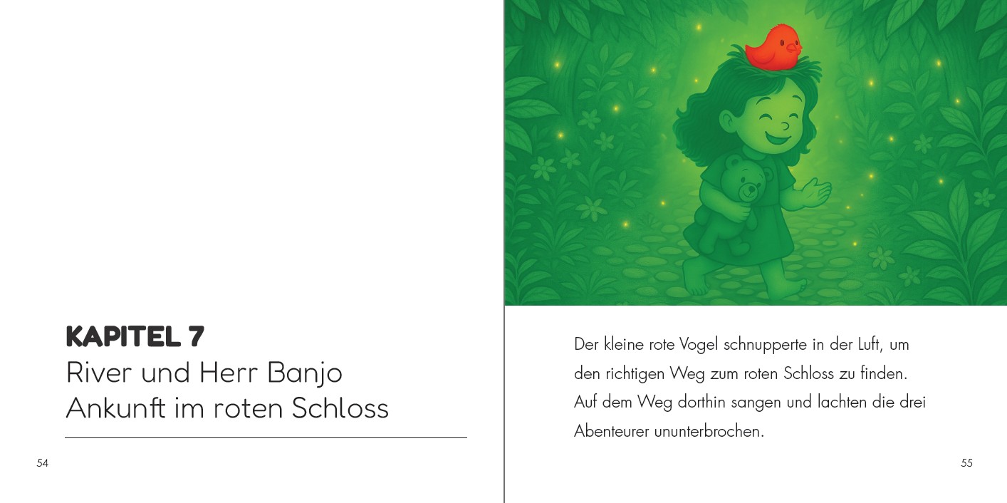 River and Mr Banjo German interior layout localisation