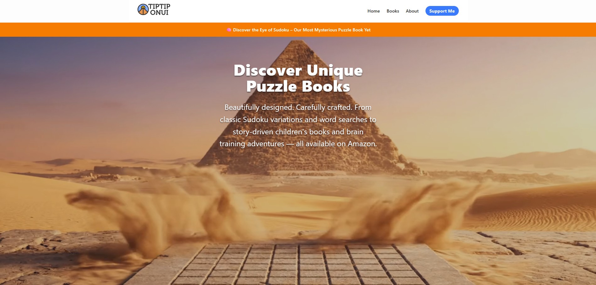 TipTip Onui website hero section