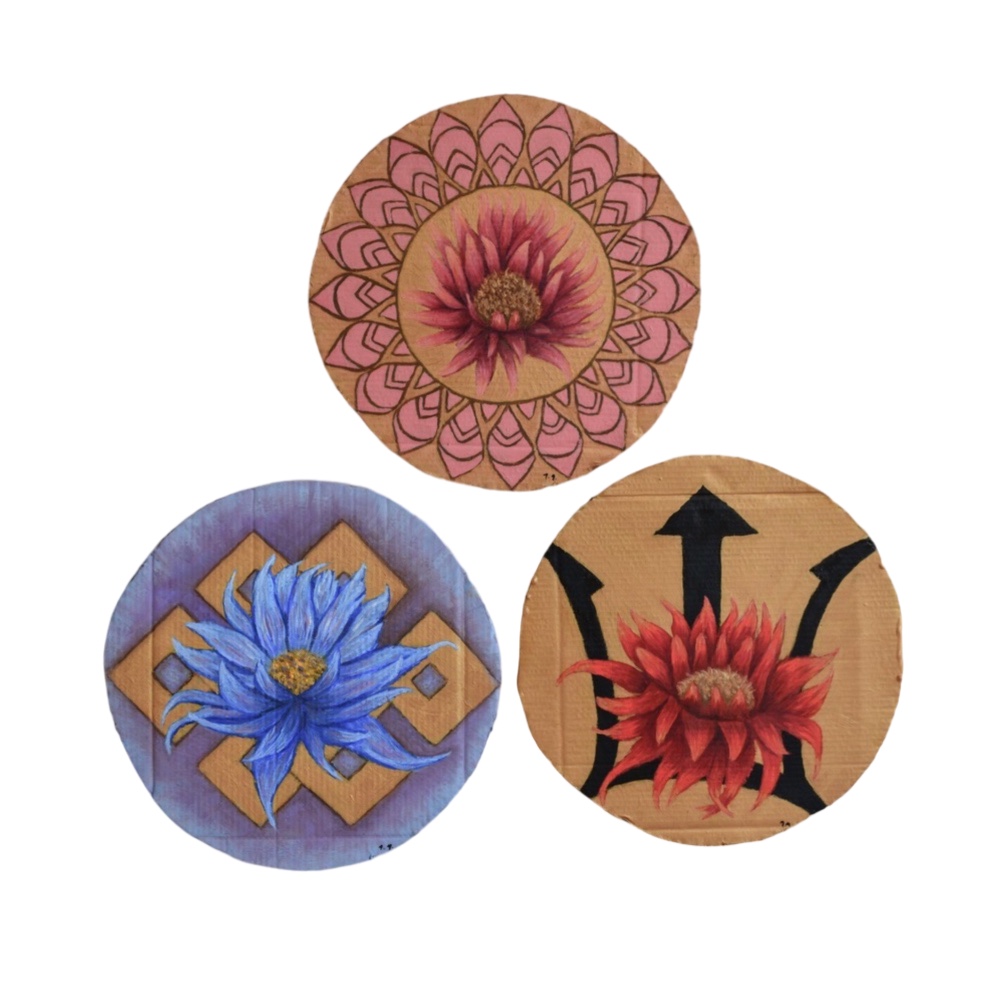 Força - 30cm diameter - Oil on Cardboard