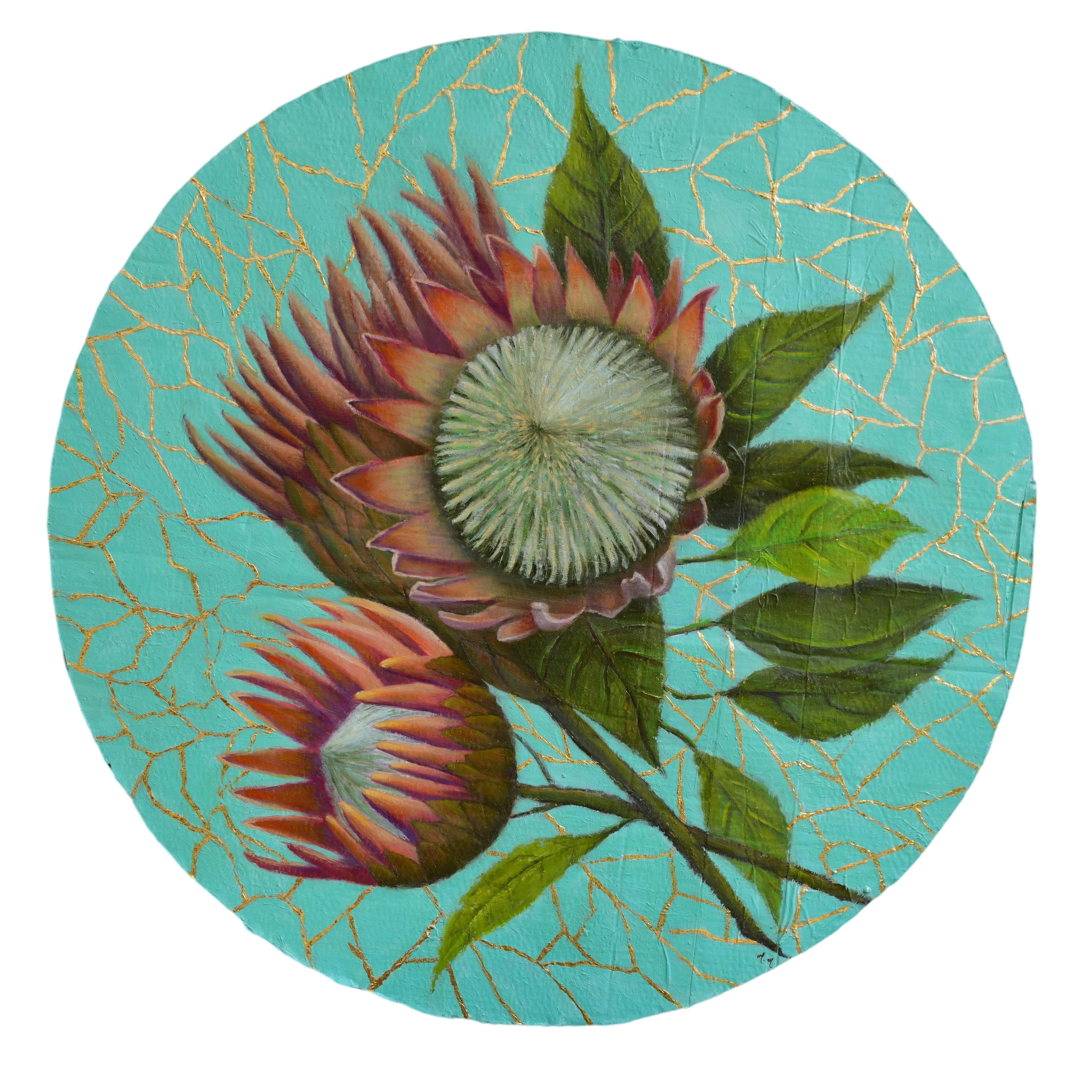 10-Renovação - 61cm diameter - Oil on Canvas