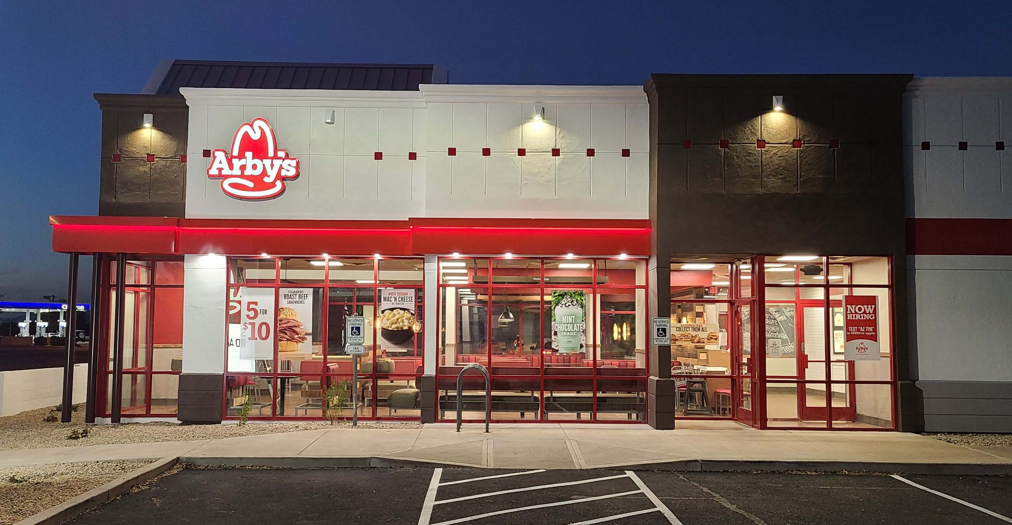 Arby's refresh storefront & building signage