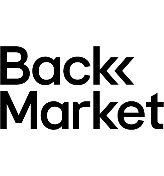 texte noir affichant Back Market sur fond blanc