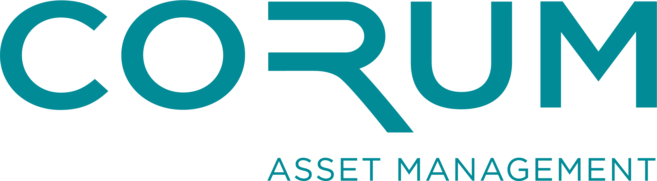 logo de Corum Asset Management en turquoise sur fond blanc