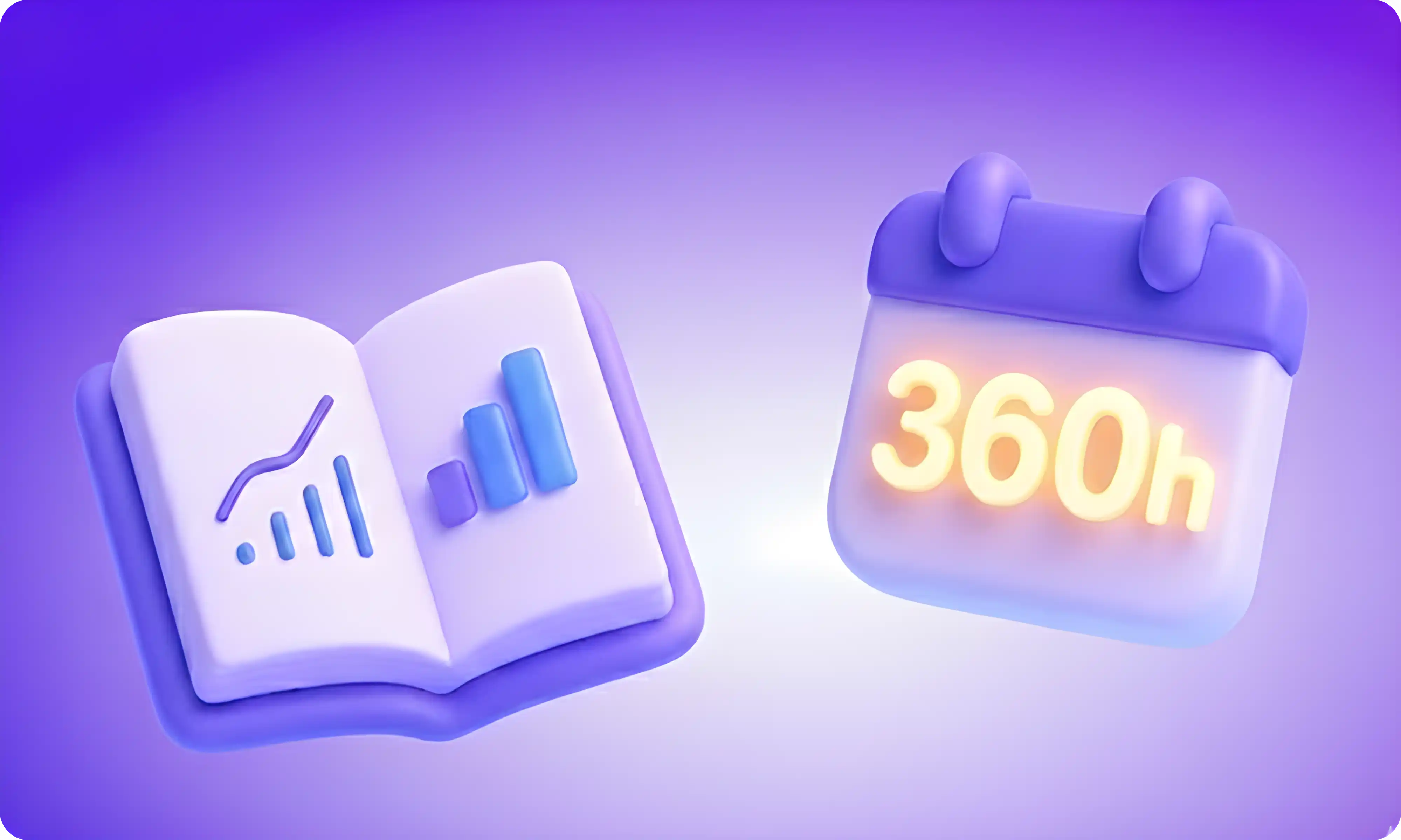 un calendrier montrant 360h et un livre d'apprentissage