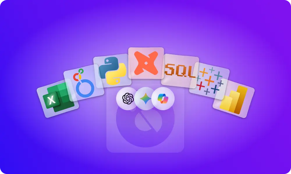 Logos représentant les applications et programmes appris lors de la formation