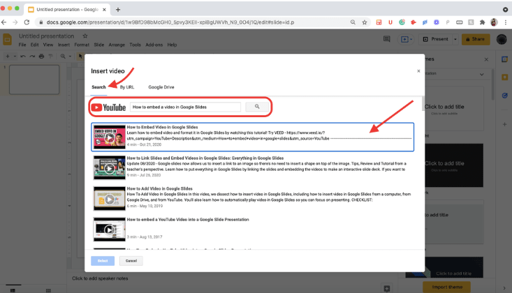 YouTube SearchIf you want to insert your desired YouTube video into the slide, you can use another option, 'By Search.' Let's get into the steps. 