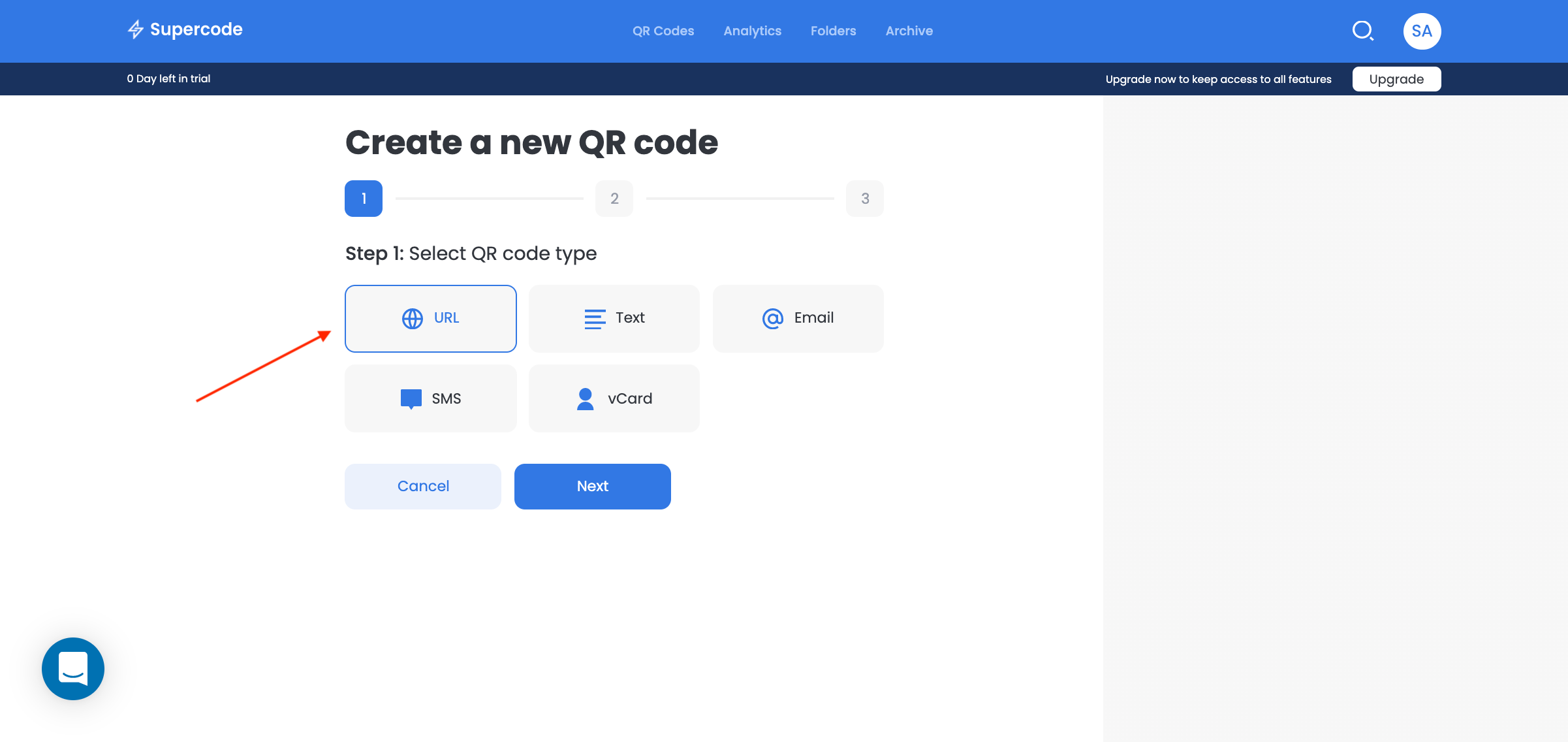 create a qr code on supercode