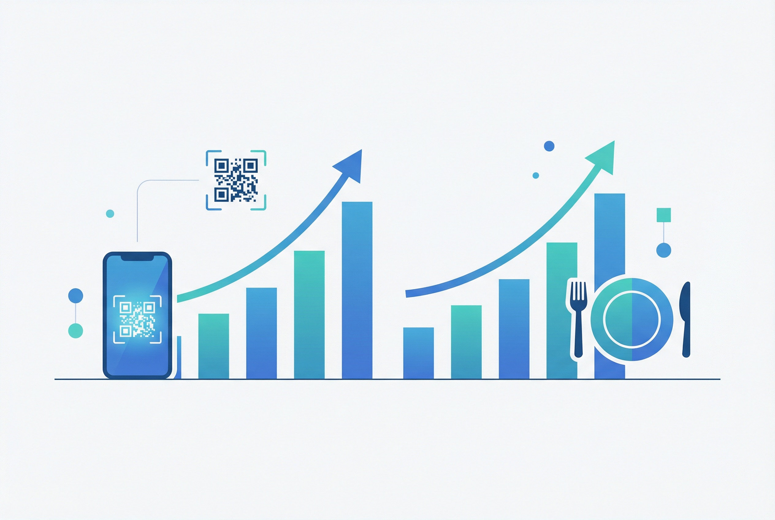 Key statistics showing restaurant QR code adoption rates and customer engagement improvements