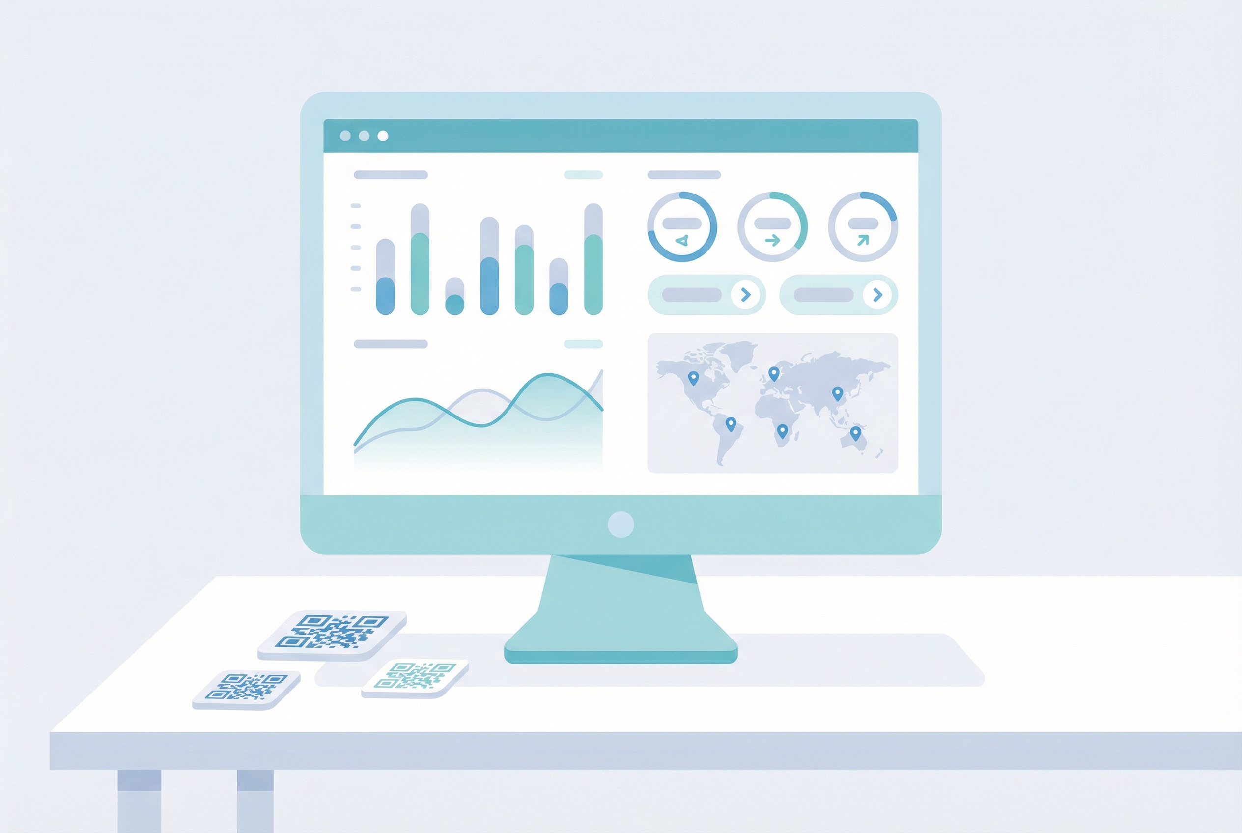 Supercode analytics dashboard displaying QR code scan data for a financial services campaign