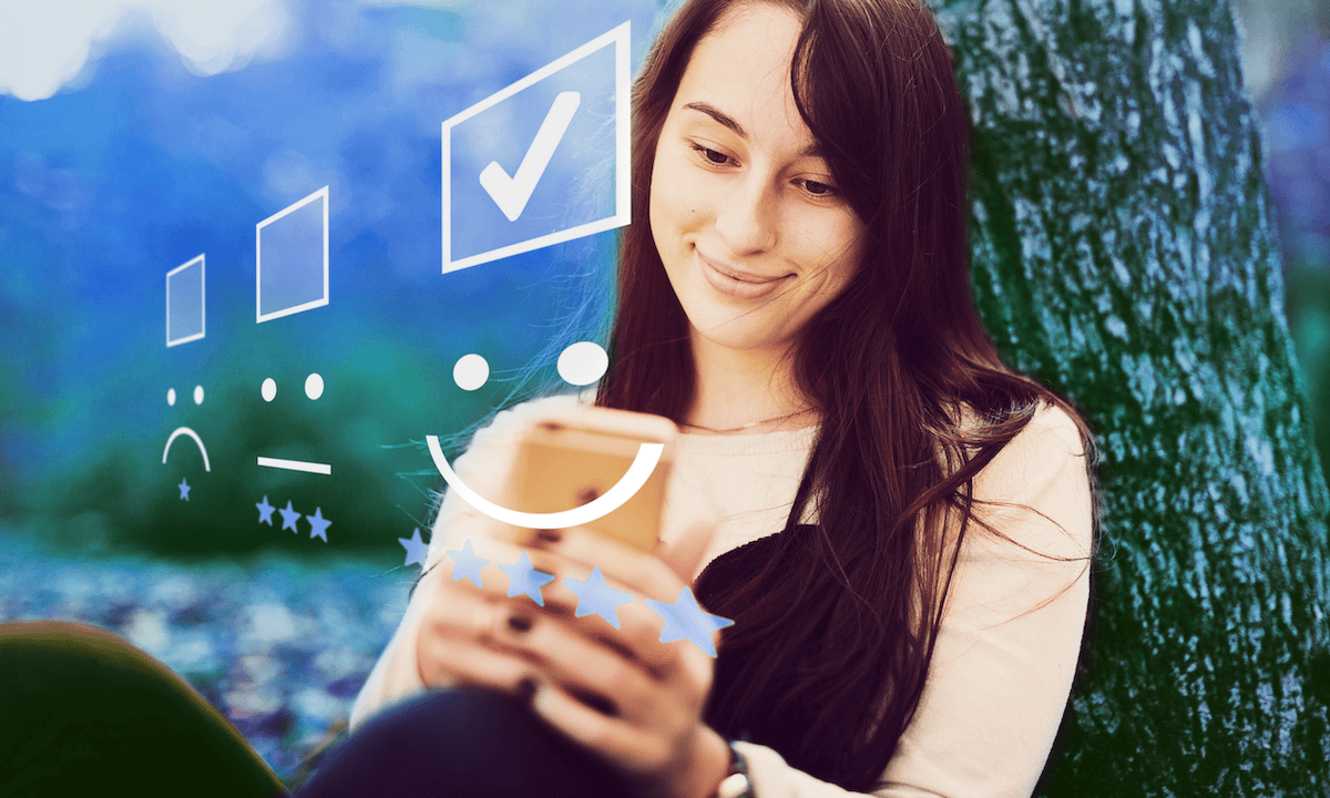 Woman looking at phone